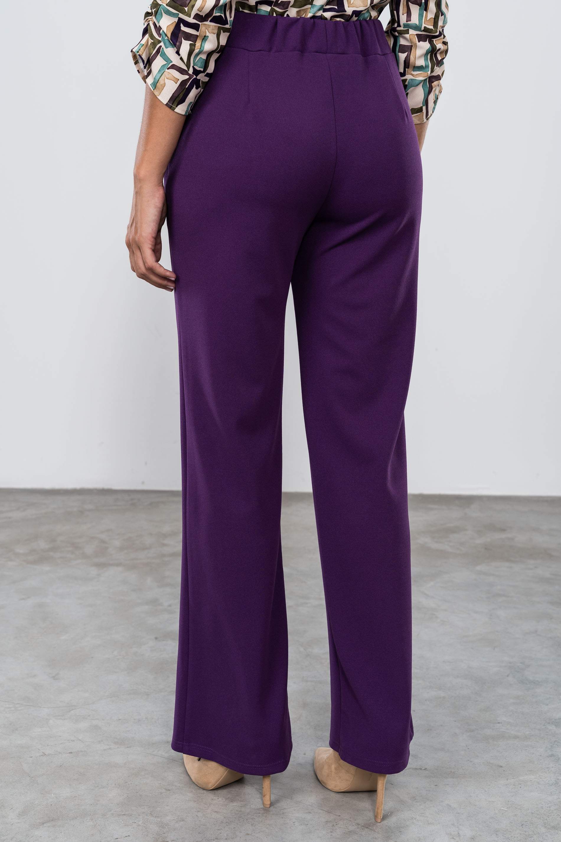 PANTALÓN HOLGADO VESTIR MORADO