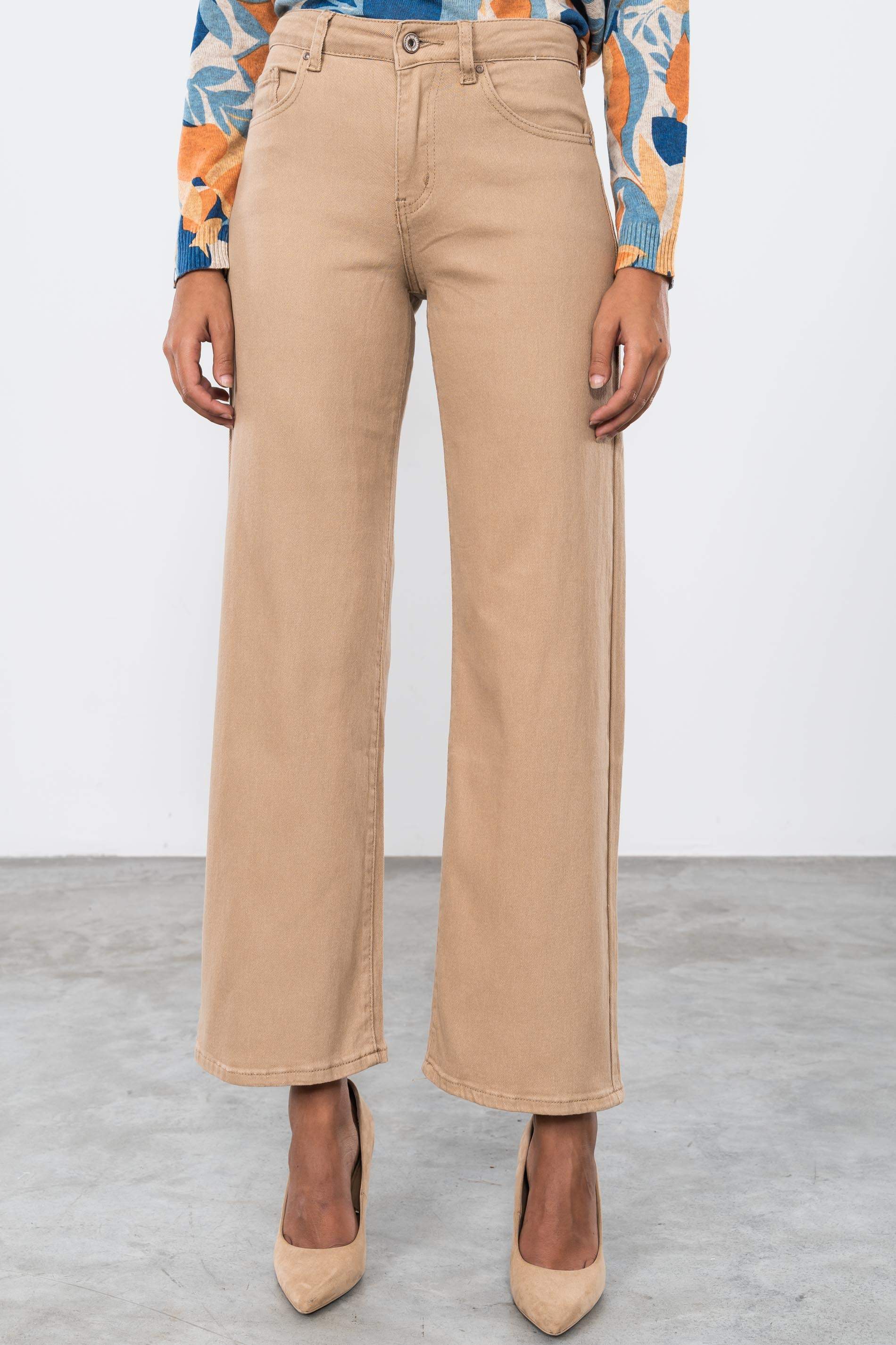 PANTALÓN RECTO CAMEL