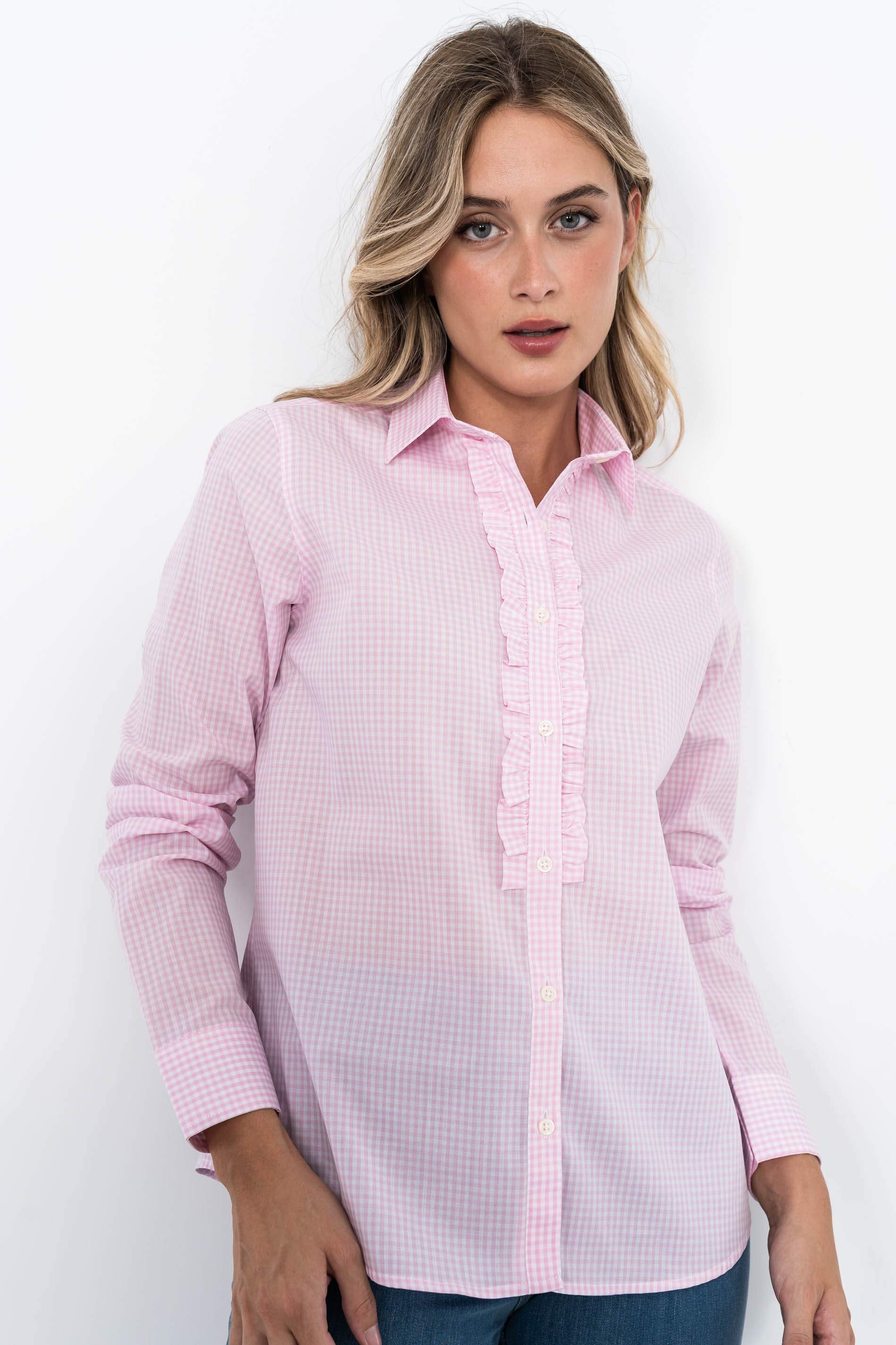 CAMISA CUADRITOS CHORRERA ROSA