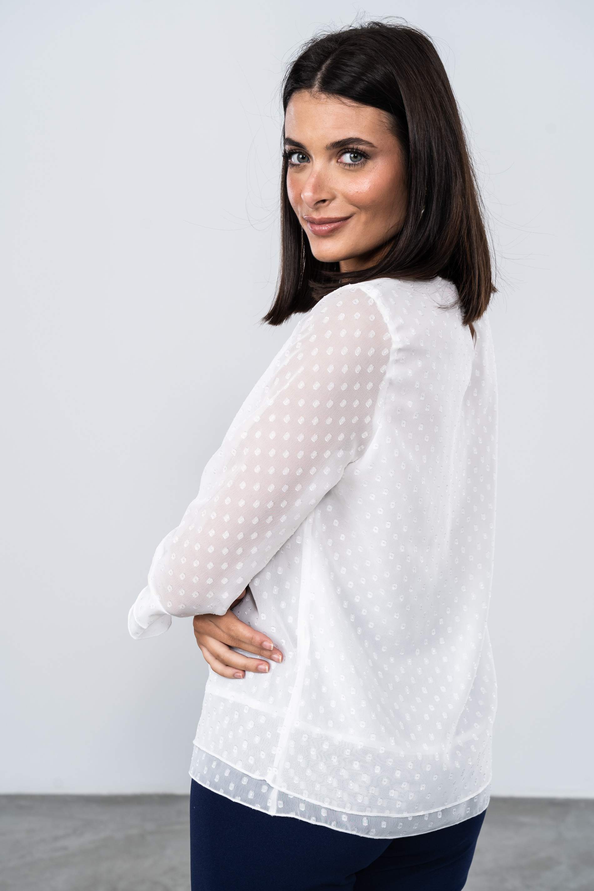 BLUSA JACQUARD DOBLE CAPA