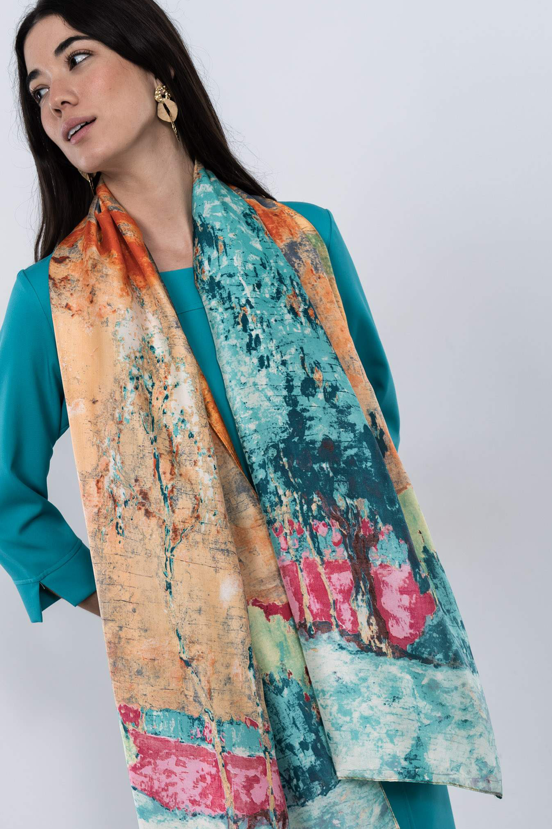 FOULARD EFECTO SEDA COLORES