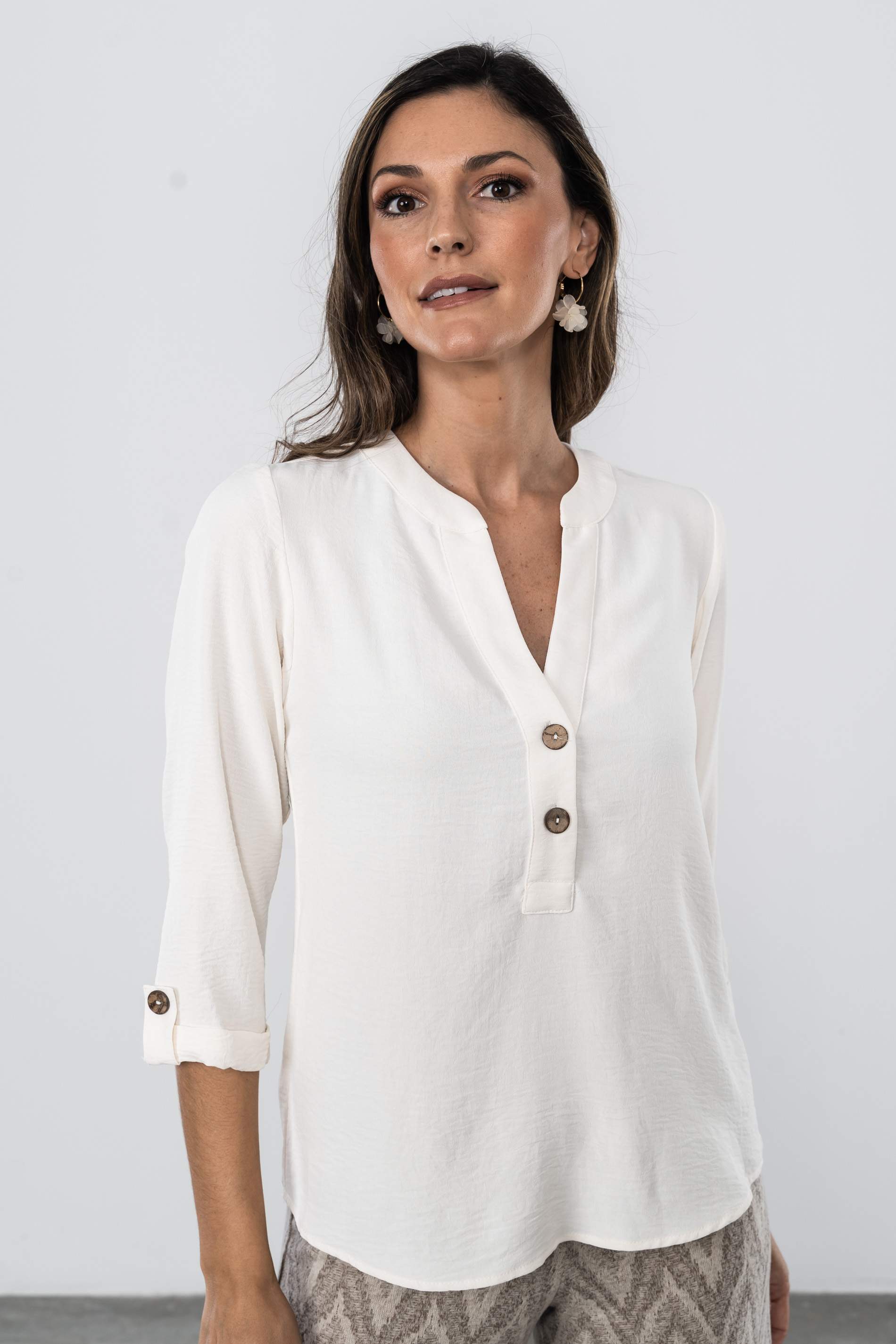 BLUSA BOTONES M/F CRUDO