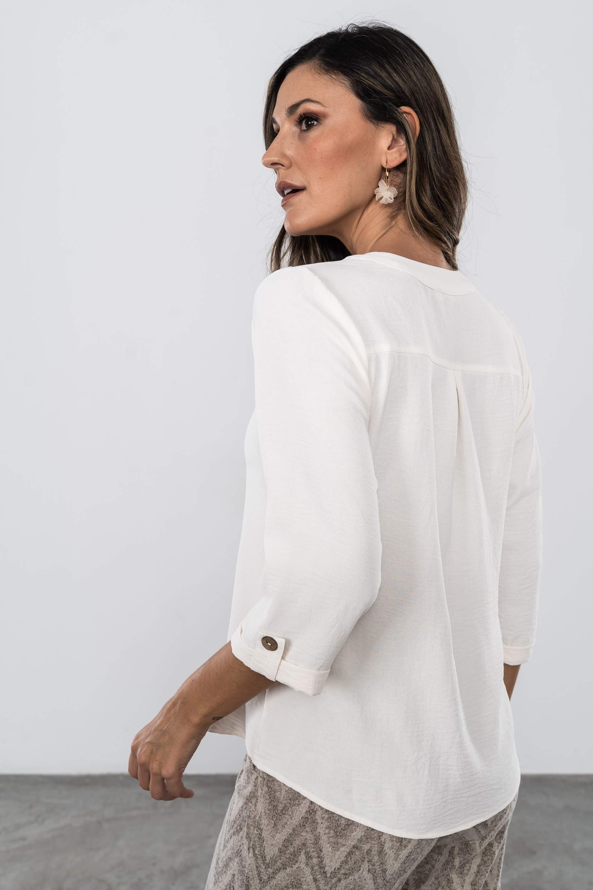 BLUSA BOTONES M/F CRUDO