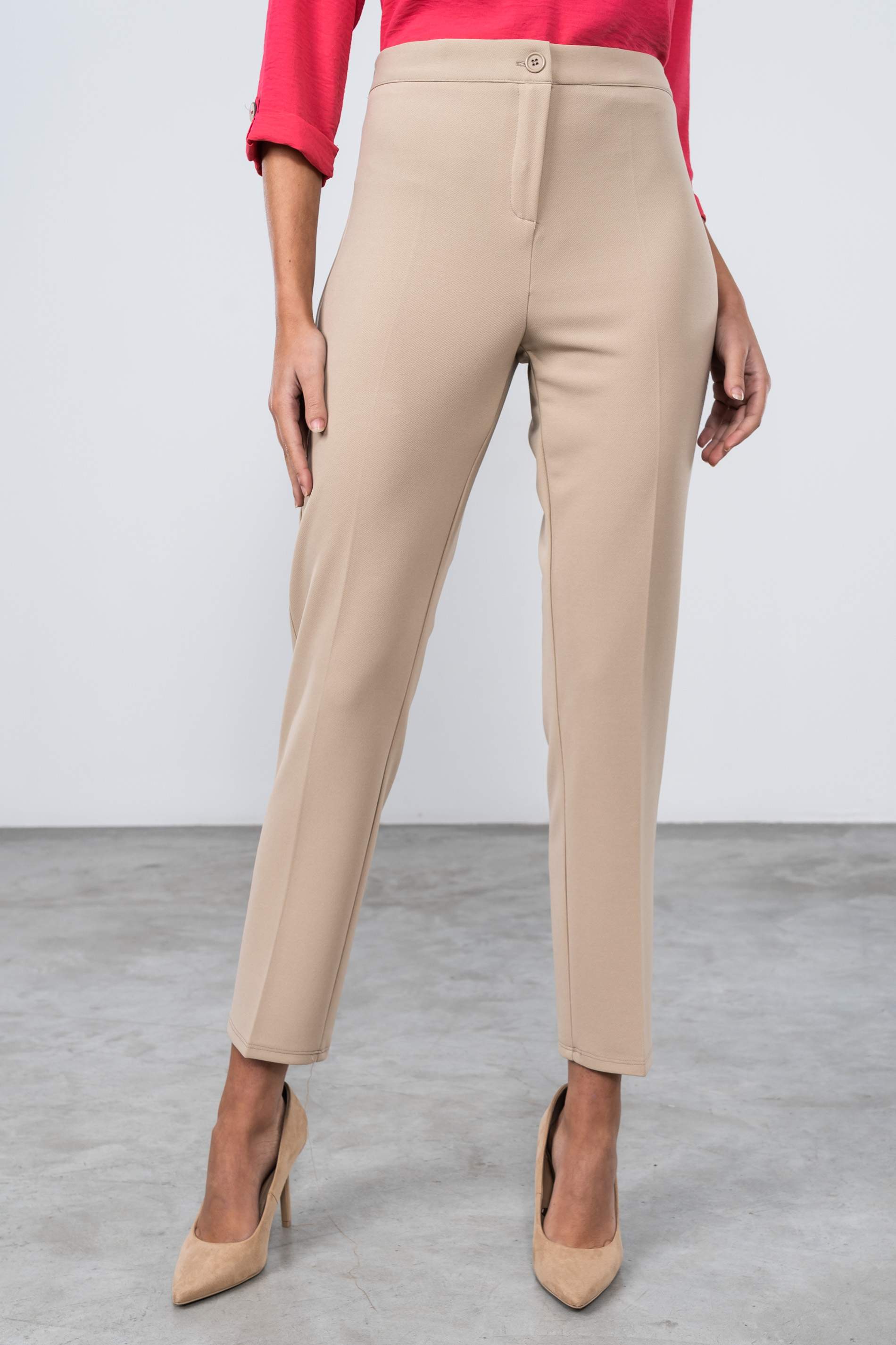 PANTALÓN GOMA CINTURA BEIGE