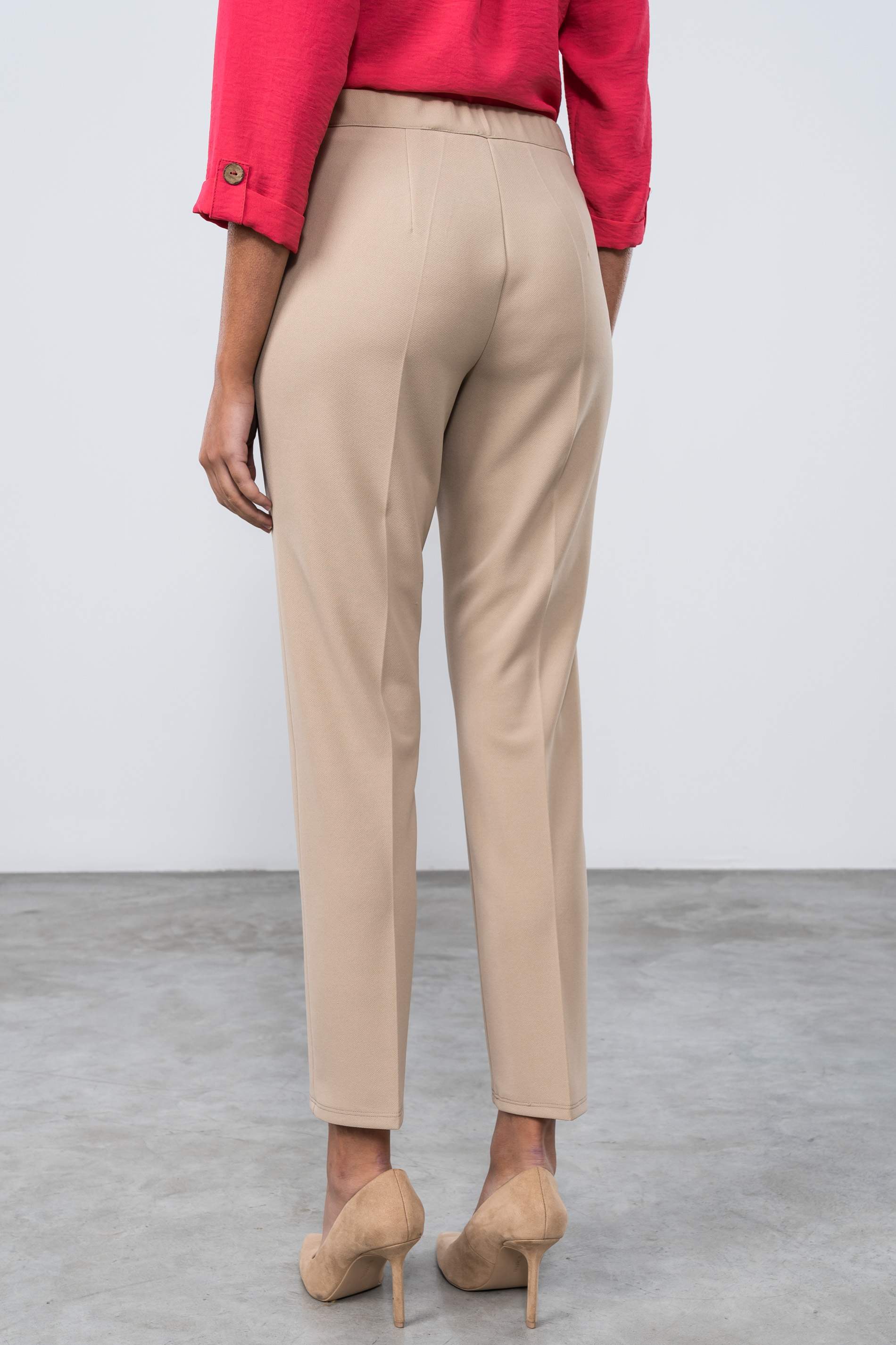 PANTALÓN GOMA CINTURA BEIGE