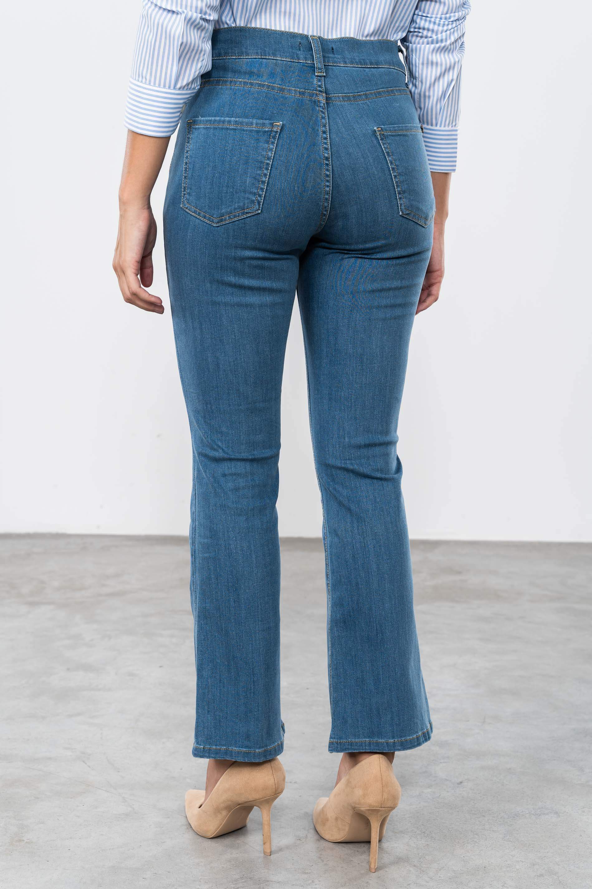 PANTALÓN VAQUERO FLARE AZUL